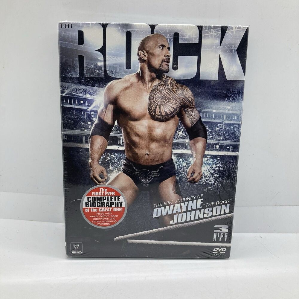WWE The Epic Journey of Dwayne The Rock Johnson DVD, 3-Disc Set New